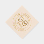 Grappig 30ste verjaardagsfeestje Dertig Dertigste Folie Servetten (Rechts)