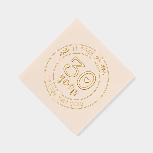 Grappig 30ste verjaardagsfeestje Dertig Dertigste Folie Servetten (Rechts)