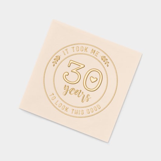 Grappig 30ste verjaardagsfeestje Dertig Dertigste Folie Servetten (Links)