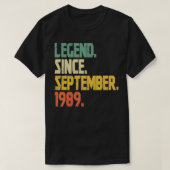 Grappig 33 jaar oud  legend sinds september t-shirt (Design voorkant)