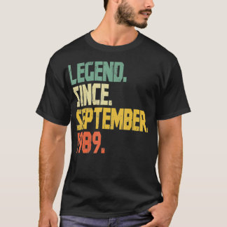 Grappig 33 jaar oud  legend sinds september t-shirt