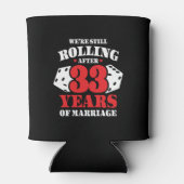 Grappig 33e Jubileum paren gehuwd 33 jaar Blikjeskoeler (Achterkant)