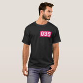 Grappig 35 jaar oud cadeaunummer 035 patch 35th Bi T-shirt (Voorkant volledig)
