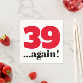 Grappig 39 weer verjaardagsfeestje servet (Insitu)