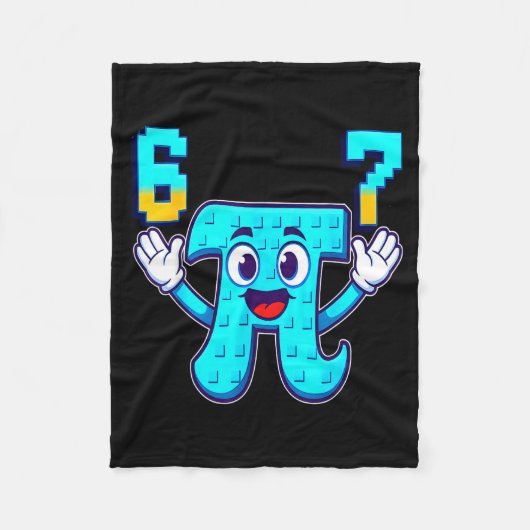 Grappig 3.14 6 7 meme wiskunde nerd genz brainrot fleece deken (Voorkant)