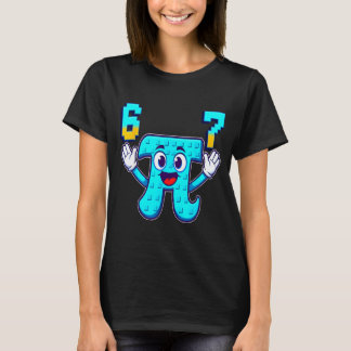 Grappig 3.14 6 7 meme wiskunde nerd genz brainrot t-shirt
