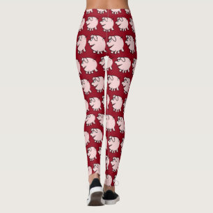 Grappig 3 Cartoon Illustratie Varken Kies Kleur L Leggings