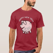 Grappig 3 Cartoon Illustratie Varkensjaar Zodiac M T-shirt (Voorkant)