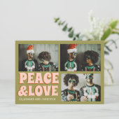 Grappig 3 foto Merry Xmas Schattige Grappig Kerstf Kaart (Staand voorkant)