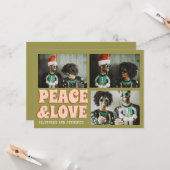 Grappig 3 foto Merry Xmas Schattige Grappig Kerstf Kaart (Voorkant / Achterkant in situ)