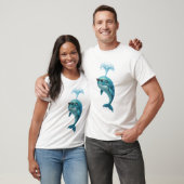 Grappig 3D blauwe walvis T-shirt (Unisex)