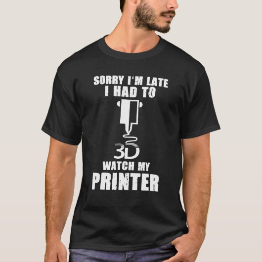 Grappig 3D-Design voor 3D-printers voor mannen T-shirt (Voorkant)