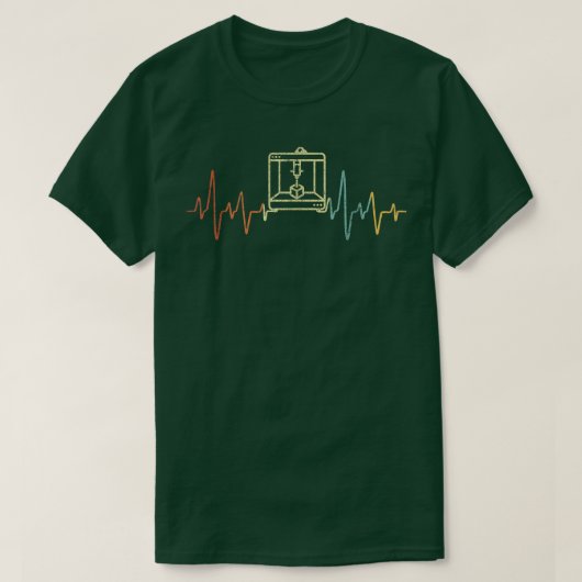 Grappig 3D-printers, hittebestendig 3D-printers, v T-shirt (Design voorkant)