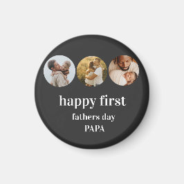 Grappig 3Photo Collage Happy First Vaders Day Papa Magneet