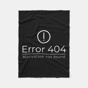Grappig 404 Fout Motivatie Niet gevonden Programme Fleece Deken