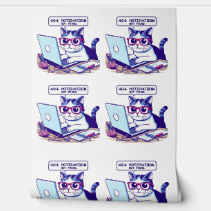 Grappig 404 Motivatie Niet Gevonden Cat Geeky Pixe Behang