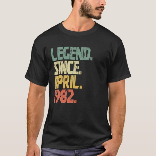 Grappig 40 jaar oude Mannen sinds 19 april T-shirt (Voorkant)