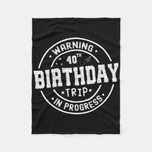 Grappig 40 jaar oude waarschuwing 40e verjaardag r fleece deken