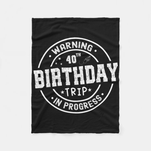 Grappig 40 jaar oude waarschuwing 40e verjaardag r fleece deken (Voorkant)