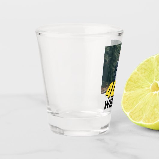 Grappig 40, wat Quote Foto 40th Birthday Shot Glas (Links)
