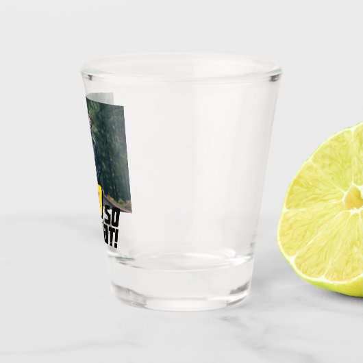 Grappig 40, wat Quote Foto 40th Birthday Shot Glas (Rechts)