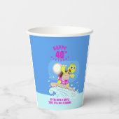 Grappig 40e verjaardag citaat papieren bekers (Achterkant)