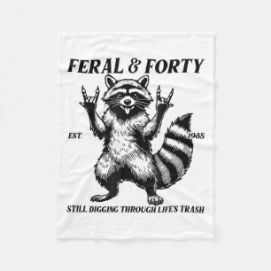 Grappig 40e verjaardag Est 1985 Feral & amp; Veert Fleece Deken