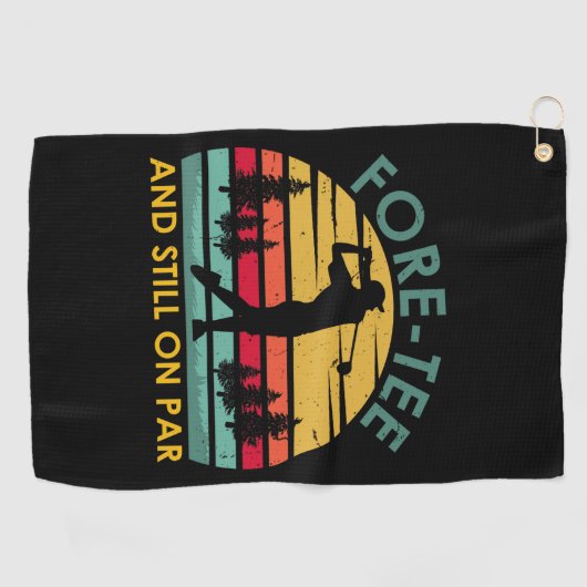 Grappig 40e verjaardag golfspeler Mannen Dad Golfe Golfhanddoek (Horizontaal)