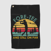 Grappig 40e verjaardag golfspeler Mannen Dad Golfe Golfhanddoek (Voorkant)