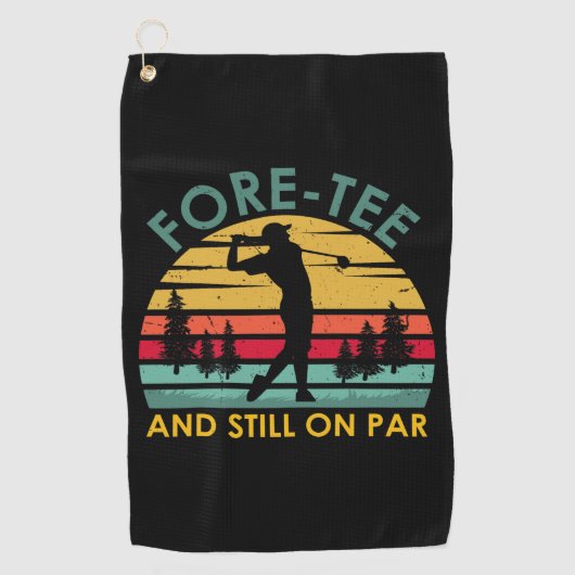 Grappig 40e verjaardag golfspeler Mannen Dad Golfe Golfhanddoek (Voorkant)