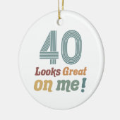 Grappig 40e verjaardag keramisch ornament (Links)