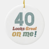 Grappig 40e verjaardag keramisch ornament (Achterkant)