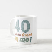 Grappig 40e verjaardag koffiemok (Voorkant links)