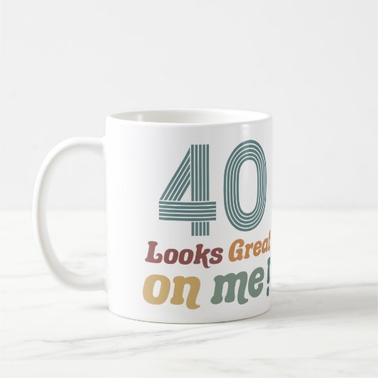 Grappig 40e verjaardag koffiemok (Links)