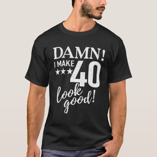 Grappig 40e verjaardag Ontwerp 40 jaar oude gesche T-shirt (Voorkant)