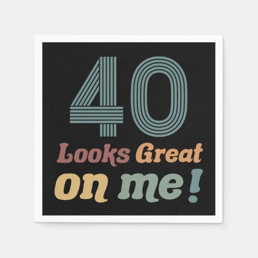 Grappig  40e verjaardag servet (Voorkant)