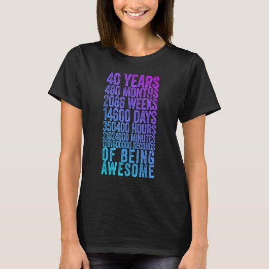 Grappig 40e Verjaardag Shirt Oude Meter Grappig 40 (Voorkant)