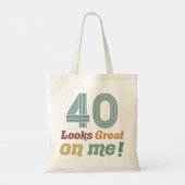 Grappig 40e verjaardag tote bag (Achterkant)