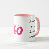 Grappig 40e verjaardagscadeau, ik was heet, mok (Voorkant rechts)