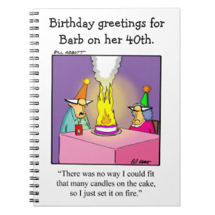 Grappig 40e verjaardagsfeest gastenboek Notitieboe Notitieboek