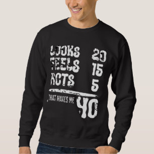 Grappig 40ste verjaardag cadeau looks 20 feels 15 trui