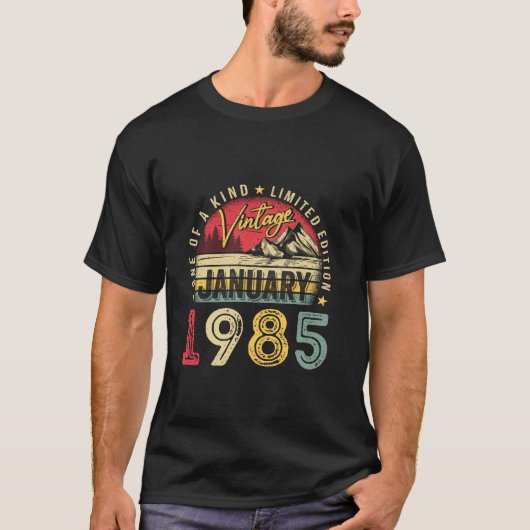 Grappig 40ste verjaardagscadeau  januari 1985 Mann T-shirt (Voorkant)