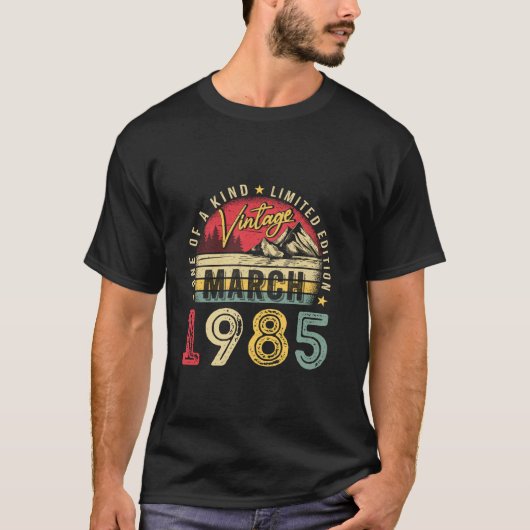 Grappig 40ste verjaardagscadeau maart 1985 Mannen T-shirt (Voorkant)
