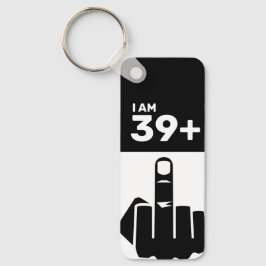 Grappig 40th Birthday Gift, 39 plus één Checker Ke Sleutelhanger