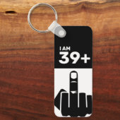 Grappig 40th Birthday Gift, 39 plus één Checker Ke Sleutelhanger (Voorkant)