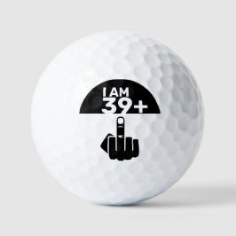 Grappig 40th Birthday Gift, 39 plus één controleur Golfballen