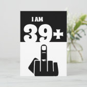 Grappig 40th Birthday Gift, 39 plus één controleur Kaart (Staand voorkant)