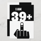 Grappig 40th Birthday Gift, 39 plus één controleur Kaart (Voorkant / Achterkant)