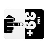 Grappig 40th Birthday Gift, 39 plus één controleur Magneet (Horizontaal)