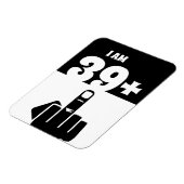 Grappig 40th Birthday Gift, 39 plus één controleur Magneet (Linkerzijde)
